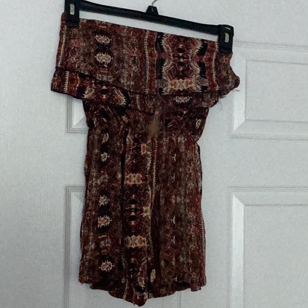 XXS off shoulder romper fall colors